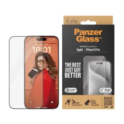 PanzerGlass iPhone 15 Pro UWF Cam Ekran Koruyucu - Şeffaf