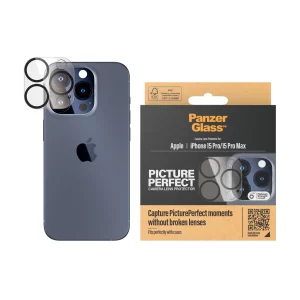 PanzerGlass iPhone 15 Pro / 15 Pro Max Şeffaf Kamera Lens Koruyucu