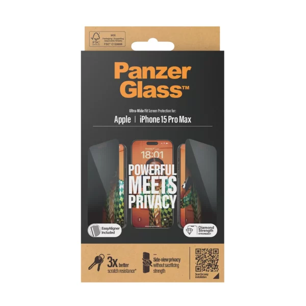 PanzerGlass iPhone 15 Pro Max UWF Hayalet Cam Ekran Koruyucu - Görsel 3
