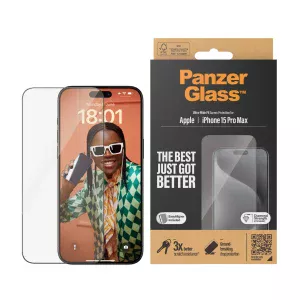 PanzerGlass iPhone 15 Pro Max UWF Şeffaf Cam Ekran Koruyucu