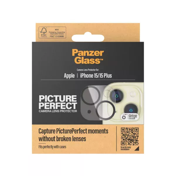 PanzerGlass iPhone 15 / 15 Plus Şeffaf Kamera Lens Koruyucu - Görsel 3