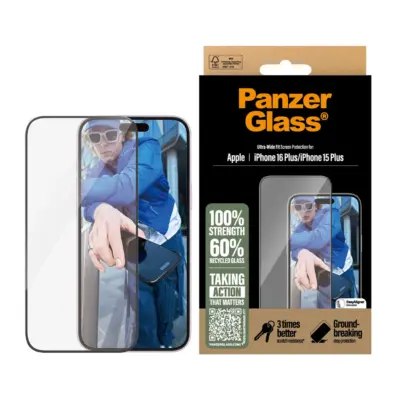 PanzerGlass iPhone 15 Plus UWF Cam Ekran Koruyucu - Şeffaf