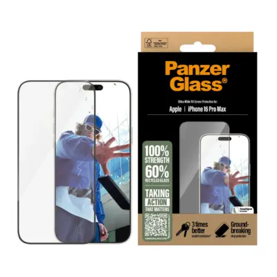 PanzerGlass iPhone 16 Pro Max UWF Cam Ekran Koruyucu - Şeffaf