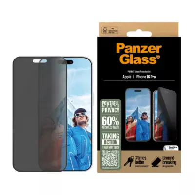 PanzerGlass iPhone 16 Pro UWF Cam Ekran Koruyucu - Hayalet