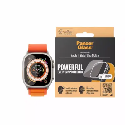 PanzerGlass Watch Ultra / Watch Ultra 2 UWF Cam Ekran Koruyucu - Şeffaf