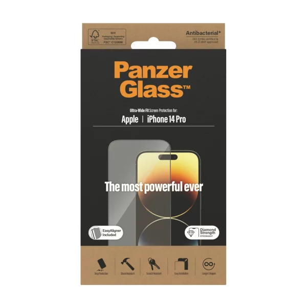 PanzerGlass iPhone 14 Pro UWF Şeffaf Cam Ekran Koruyucu - Görsel 3