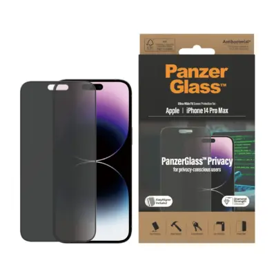 PanzerGlass iPhone 14 Pro Max UWF Cam Ekran Koruyucu - Hayalet