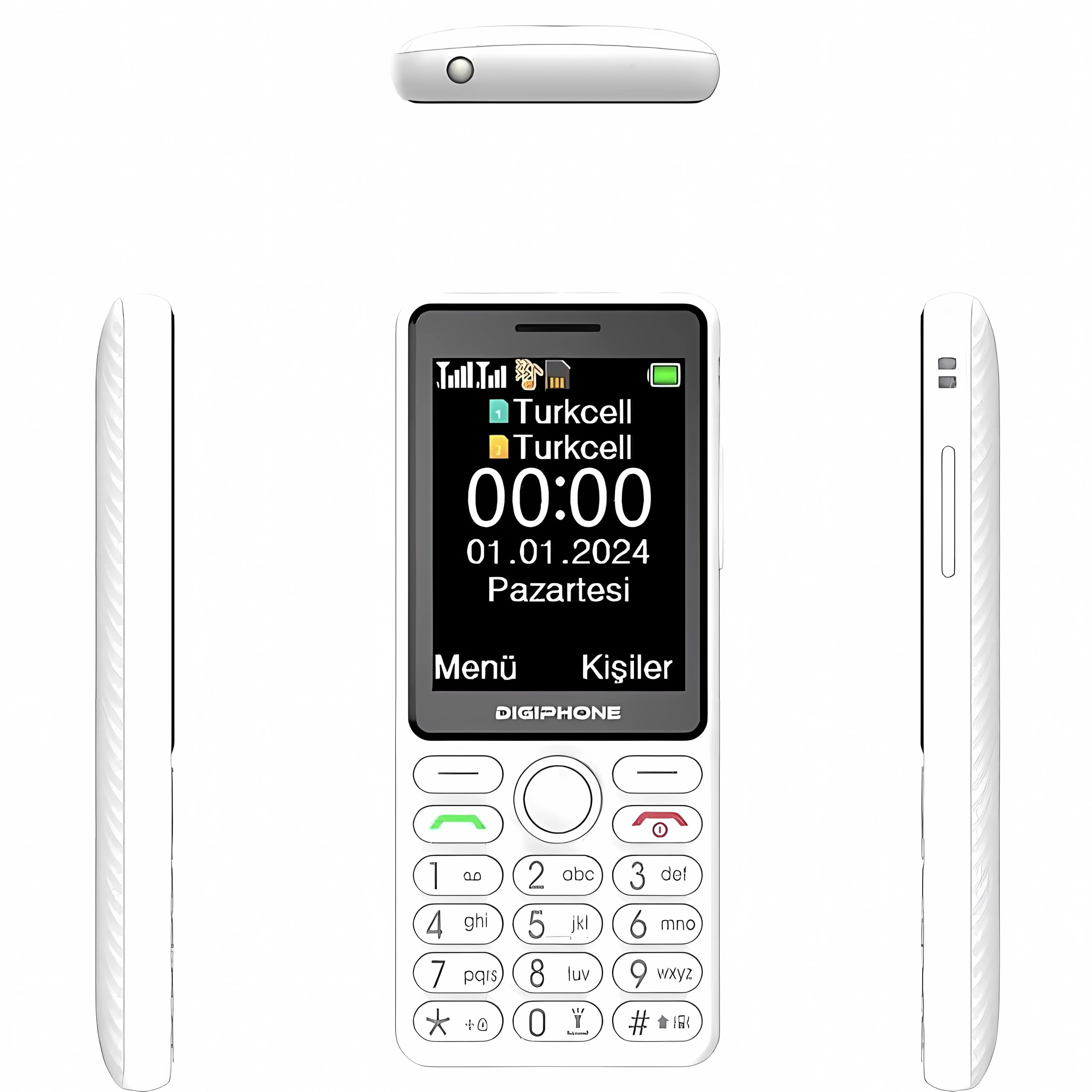 Digiphone S600 Plus Tuşlu Telefon Beyaz - Görsel 3