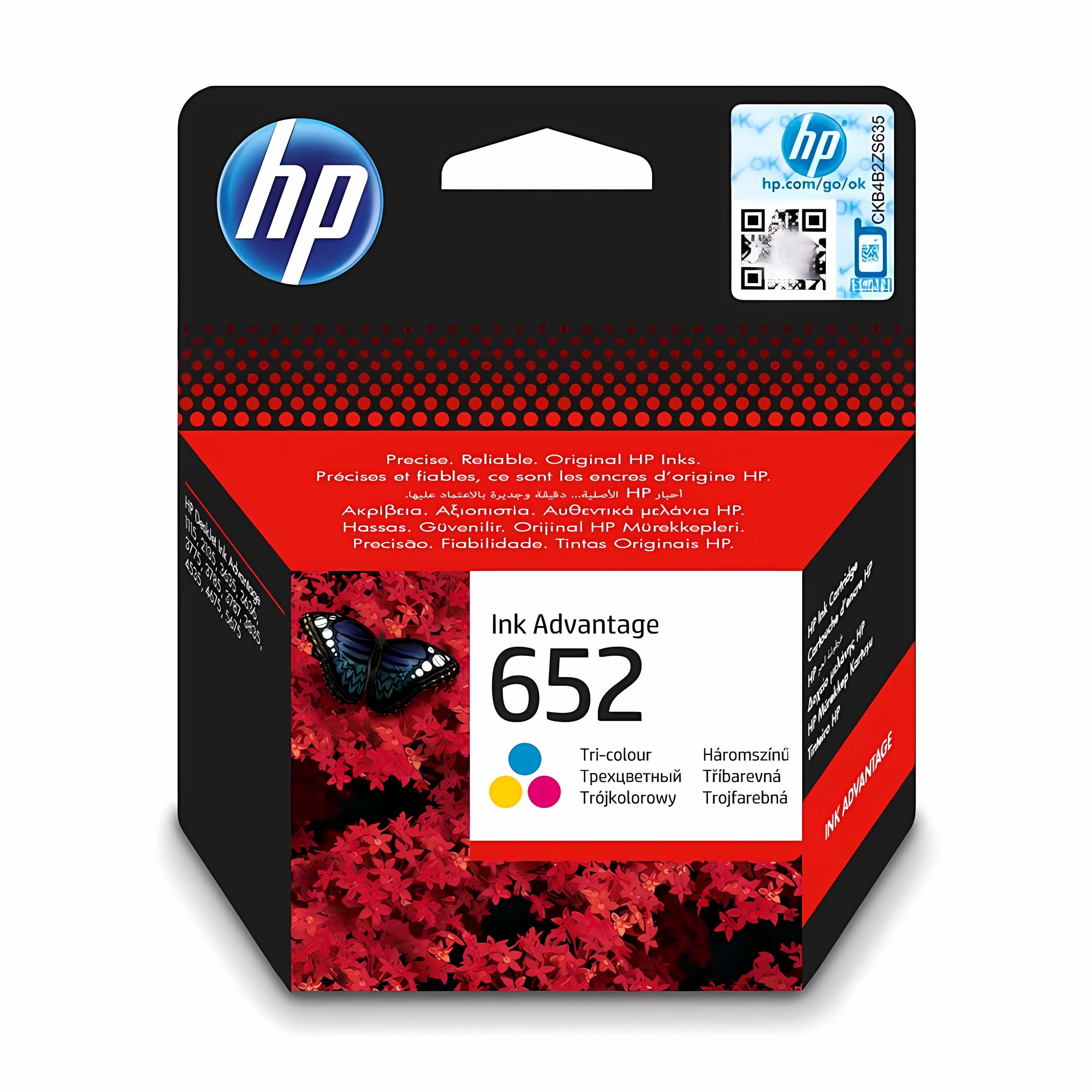 HP 652 Renkli Mürekkep Kartuşu (F6V24AE)