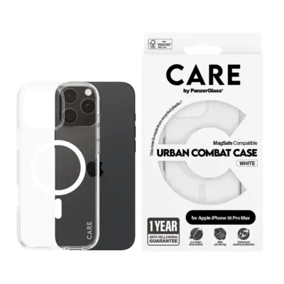 PanzerGlass Care by iPhone 16 Pro Max Flagship Urban Combat MagSafe Kılıf - Şeffaf