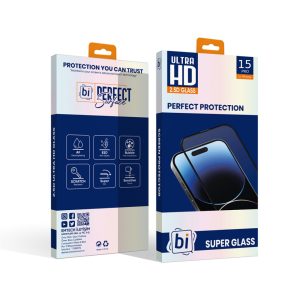 Binano 2.5D Super Glass iPhone 15 Pro Şeffaf Cam Ekran Koruyucu