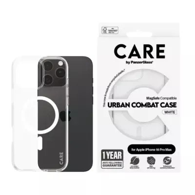PanzerGlass Care by iPhone 16 Pro Max Flagship Urban Combat MagSafe Kılıf - Şeffaf