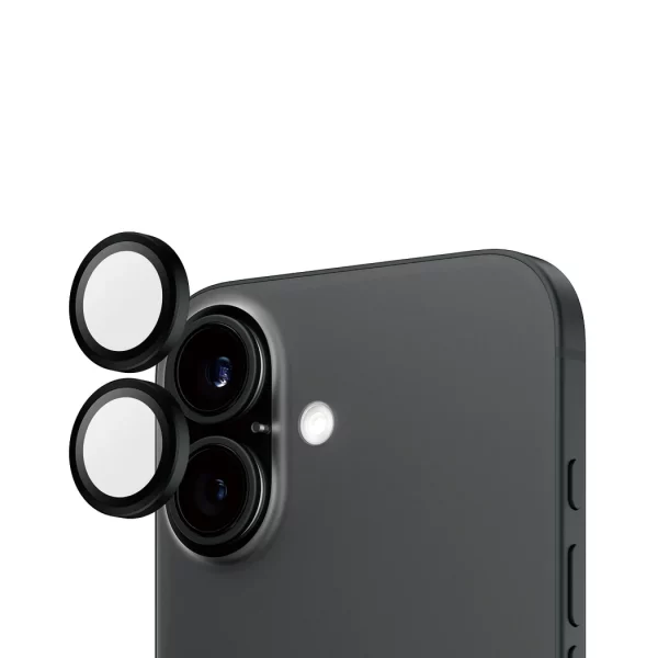 PanzerGlass iPhone 16 Plus Hoops Siyah Çerçeve Şeffaf Kamera Lens Koruyucu - Görsel 3