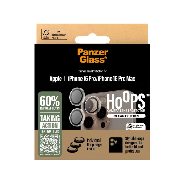 PanzerGlass iPhone 16 Pro Max Hoops Şeffaf Kamera Lens Koruyucu - Görsel 4