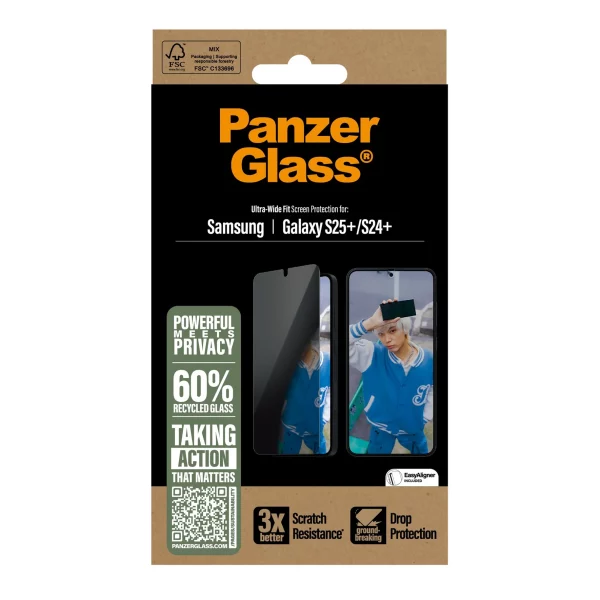 PanzerGlass Samsung Galaxy S25 Plus UWF Hayalet Cam Ekran Koruyucu - Görsel 4