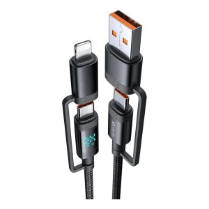Mcdodo 4'ü 1 Arada 1.2 M 60 W Dijital Ekran PD Sarj ve Data Kablosu
