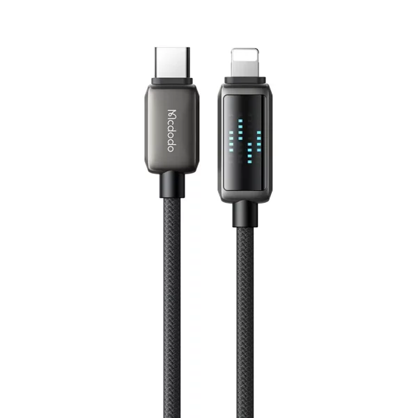 Mcdodo 36W USB-C TO Lightning 1.2 M Dijital Ekran PD Sarj ve Data Kablosu - Görsel 2