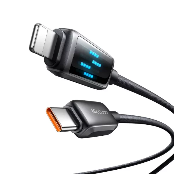 Mcdodo 36W USB-C TO Lightning 1.2 M Dijital Ekran PD Sarj ve Data Kablosu - Görsel 3