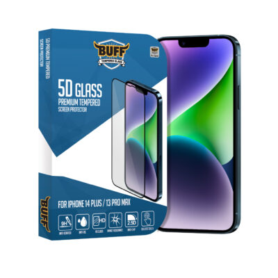 Buff iPhone 14 Plus 5D Cam Ekran Koruyucu - Şeffaf