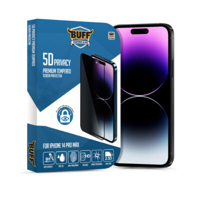Buff iPhone 14 Pro Max 5D Cam Ekran Koruyucu - Hayalet