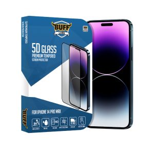Buff iPhone 14 Pro Max 5D Şeffaf Cam Ekran Koruyucu