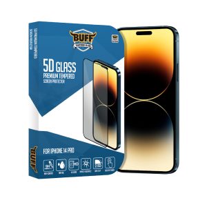 Buff iPhone 14 Pro 5D Şeffaf Cam Ekran Koruyucu
