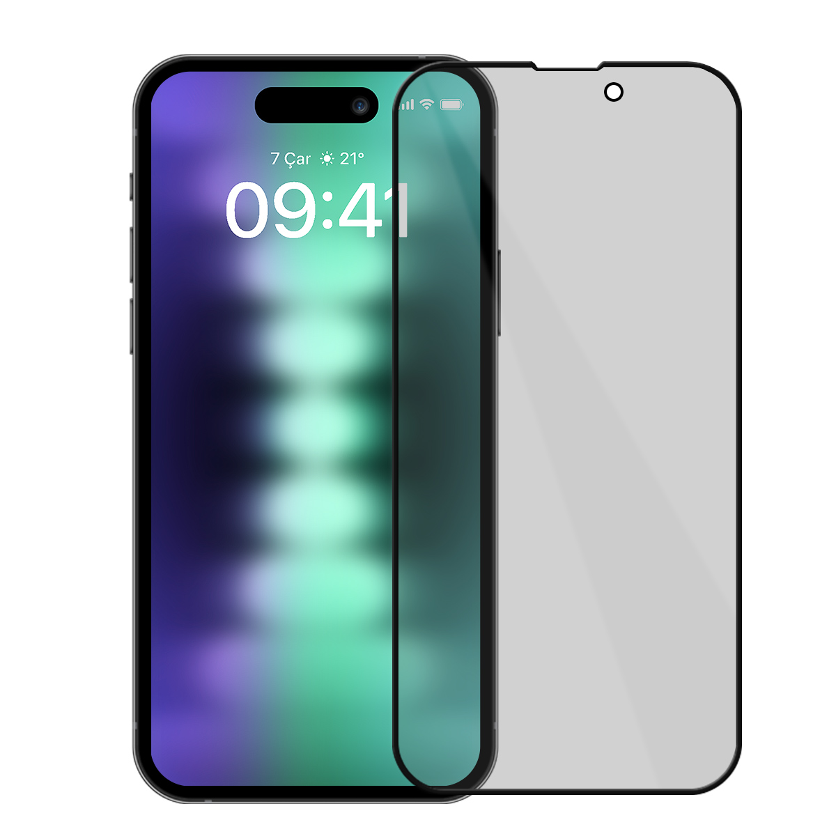 Buff iPhone 15 Plus 5D Hayalet Cam Ekran Koruyucu - Görsel 4