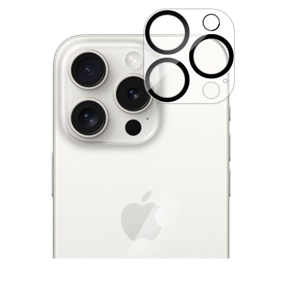 Buff iPhone 15 Pro Max Şeffaf Kamera Lens Koruyucu
