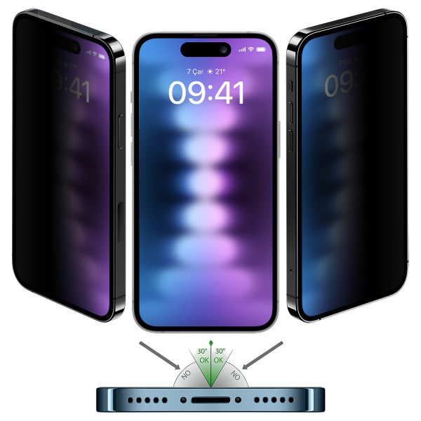Buff iPhone 15 Pro Max 5D Hayalet Cam Ekran Koruyucu - Görsel 3