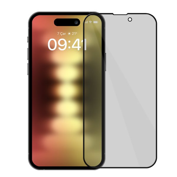 Buff iPhone 15 Pro 5D Hayalet Cam Ekran Koruyucu - Görsel 4