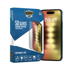 Buff iPhone 15 Pro 5D Şeffaf Cam Ekran Koruyucu