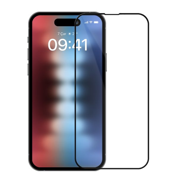 Buff iPhone 15 5D Şeffaf Cam Ekran Koruyucu - Görsel 2
