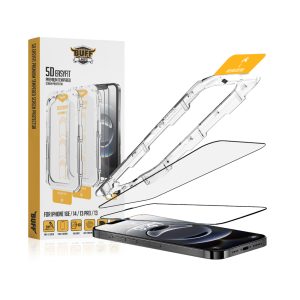 Buff iPhone 16E 5D Glass EasyFit Şeffaf Cam Ekran Koruyucu