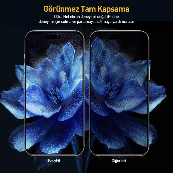 Buff iPhone 16E 5D Glass EasyFit Hayalet Cam Ekran Koruyucu - Görsel 6
