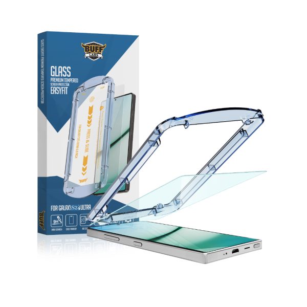 Buff Samsung Galaxy S24 Ultra 5D Glass EasyFit Şeffaf Cam Ekran Koruyucu