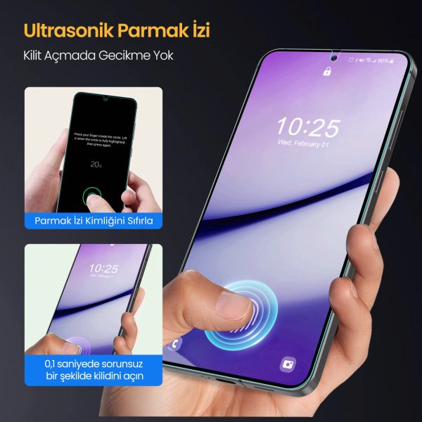 Buff Samsung Galaxy S24 Plus 5D Glass EasyFit Şeffaf Cam Ekran Koruyucu - Görsel 6