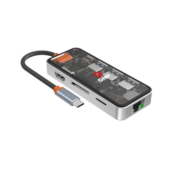 GNP 8in1 USB-C HUB (Macbook Uyumlu) Gri - Görsel 2