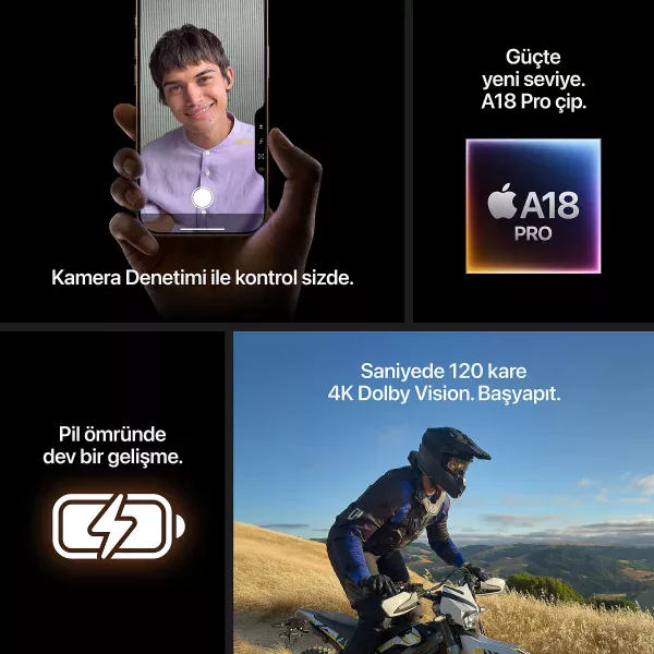 Apple iPhone 16 Pro 128GB Siyah Titanyum - Görsel 8