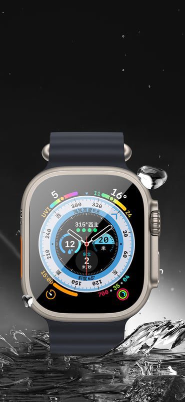 Blueo Watch Ultra 49MM Uyumlu Sapphire & Titanium Alaşım Cam Ekran Koruyucu - Görsel 2