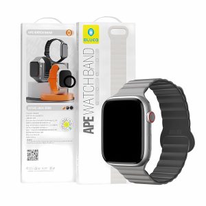 Blueo Apple Watch Mıknatıslı Silikon Watch Band Saat Kordonu Gri