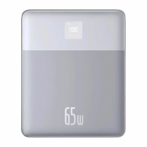 Baseus Blade2 65W 12.000 mAh PD Dijital Ekranlı Hızlı Sarj Powerbank Gümüş