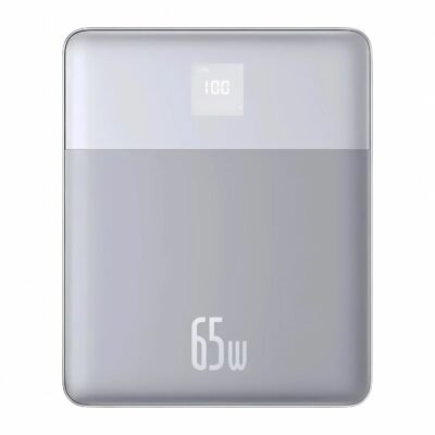 Baseus Blade2 65W 12.000 mAh PD Dijital Ekranlı Hızlı Sarj Powerbank - Gümüş