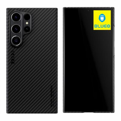 BLUEO Punk Armor Aramid Anti-Drop Samsung S24 Ultra Slim Karbon Fiber Mat Sert Kılıf