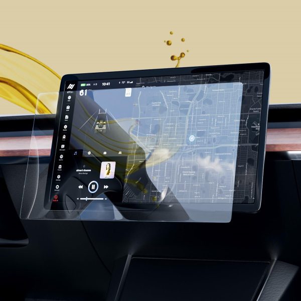 Blueo Tesla Model 3 Central Control Cam Şeffaf Ekran Koruyucu - Görsel 2