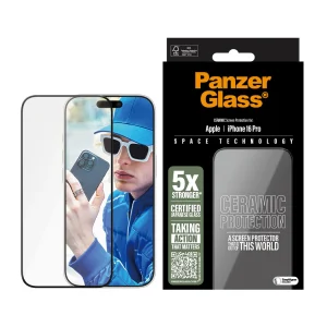 PanzerGlass iPhone 16 Pro UWF Şeffaf Seramik Cam Ekran Koruyucu