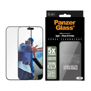 PanzerGlass iPhone 16 Pro Max UWF Şeffaf Seramik Cam Ekran Koruyucu