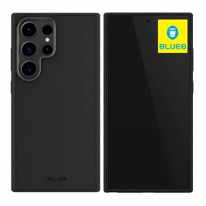 BLUEO B Synthetic Leather Samsung S25 Ultra PU Deri Kılıf Siyah