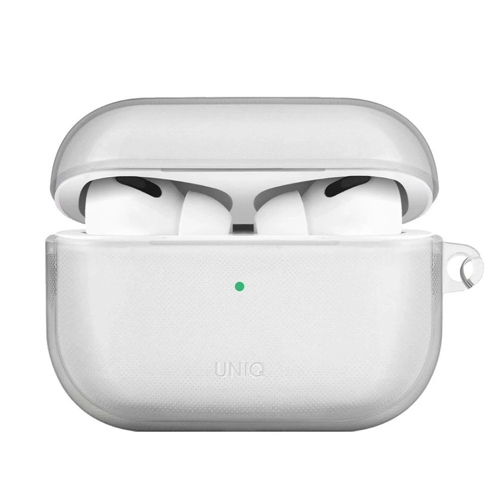 Uniq Airpods Pro 2 (2.nesil) Glase Silikon Kılıf Şeffaf
