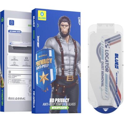 Blueo Anti-Peep Privacy iPhone 17 Pro Max Full Cam HD Ekran Koruyucu - Hayalet