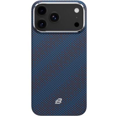 Blueo Gilded Tactile Wowen iPhone 17 Pro Max Galaxy Aramid Fiber Magsafe Kılıf - Mavi